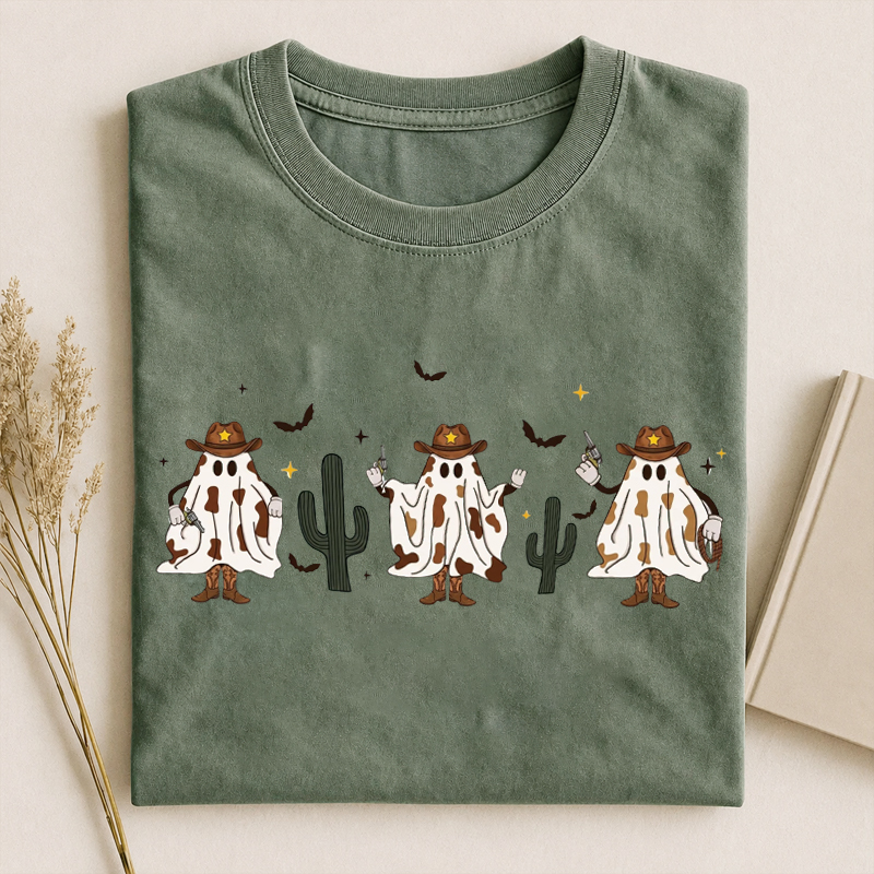 Western Halloween Cowboy Ghost T-Shirt