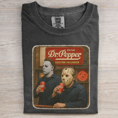 Drink Dr Pepper Scary Movie Funny Halloween T-Shirt