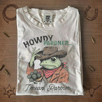Howdy Pardner Funny Cowboy Frog T-Shirt