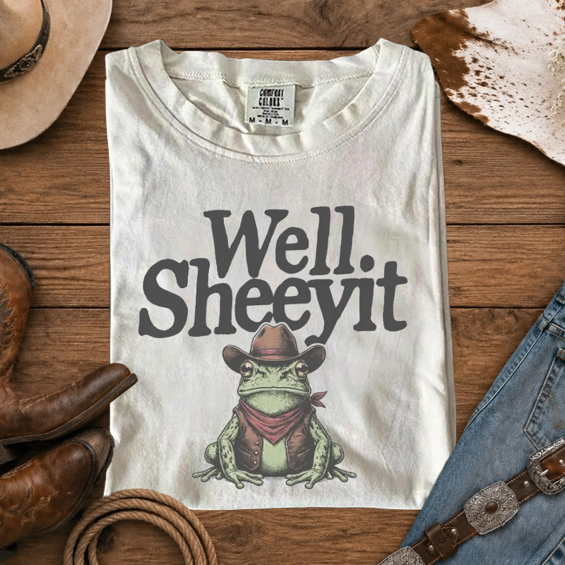  Well Sheeyit Country Western Frog T-Shirt