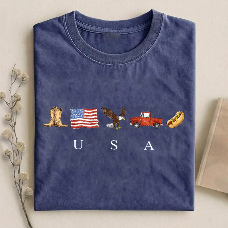 USA Icons 4th Of July Country Western T-Shirt