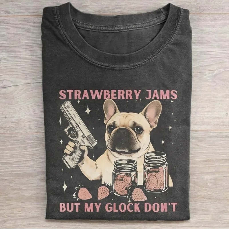 Retro Style French Bulldog Meme Graphic T-shirt