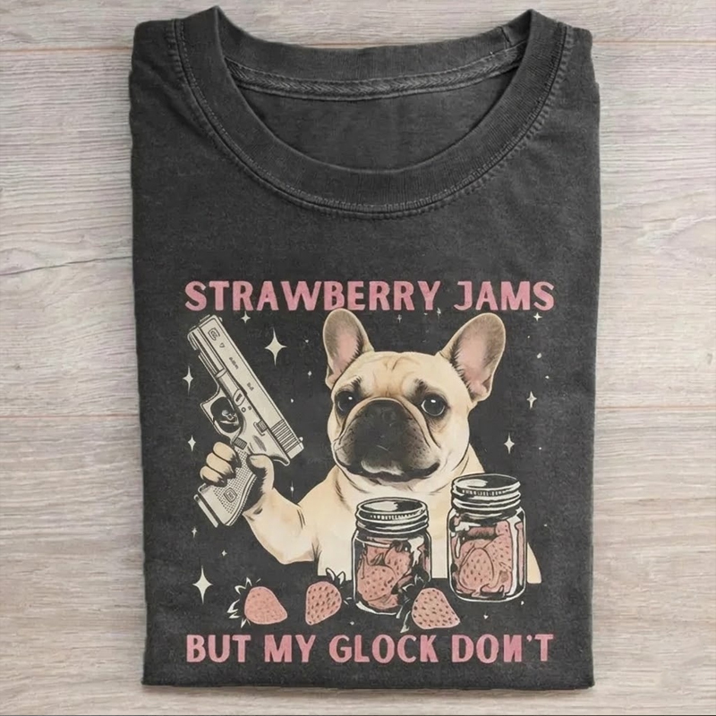 Retro Style French Bulldog Meme Graphic T-shirt