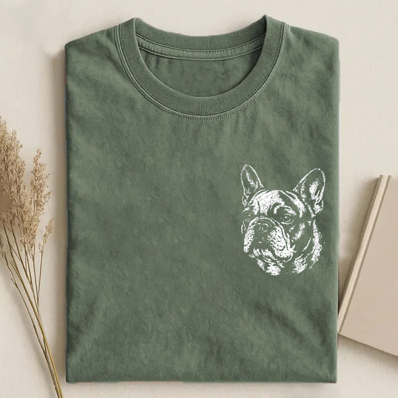  Vintage French Bulldog Graphic T-shirt