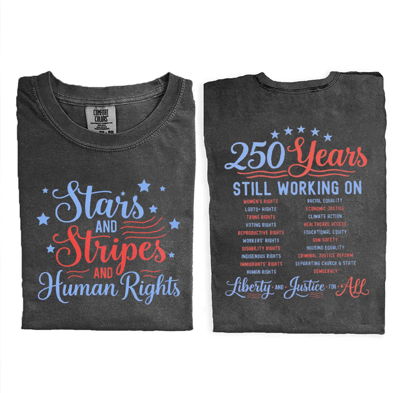 Stars and Stripes And Human Rights T-Shirt