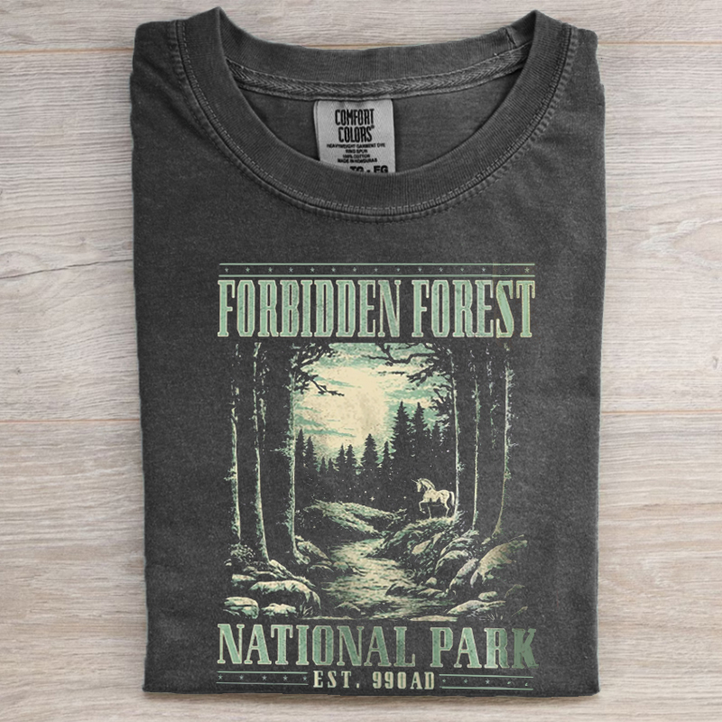 Forbidden Forest Bookish National Park Wizard T-shirt