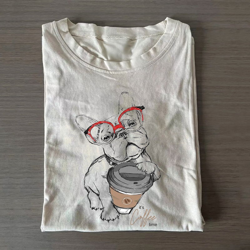 French Bulldog Coffee T-shirt