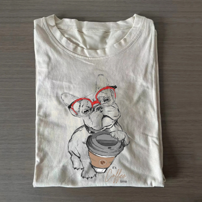 French Bulldog Coffee T-shirt
