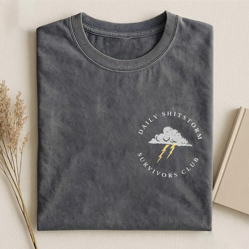 Daily Shitstorm Survivors Club Funny Mental Heath T-Shirt