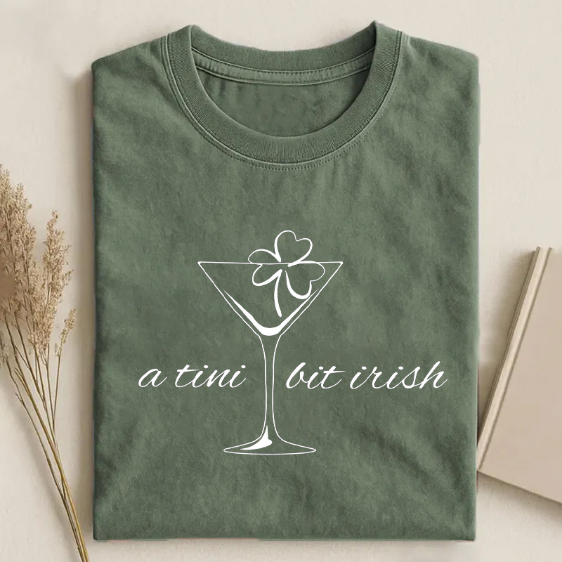 Funny St. Patrick's Day A Tini Bit Irish T-Shirt