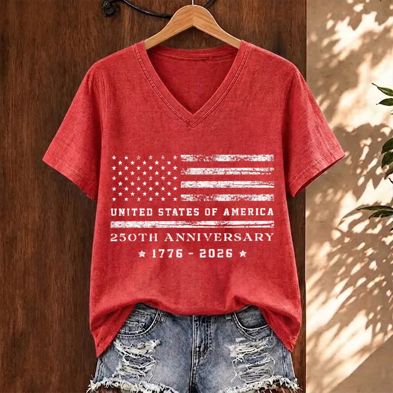 250th America Anniversary V-neck T-Shirt