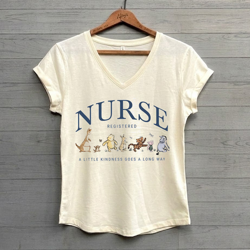 Cute RN Registered Nurse V-neck Shirt