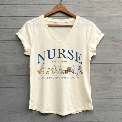 Cute RN Registered Nurse V-neck Shirt
