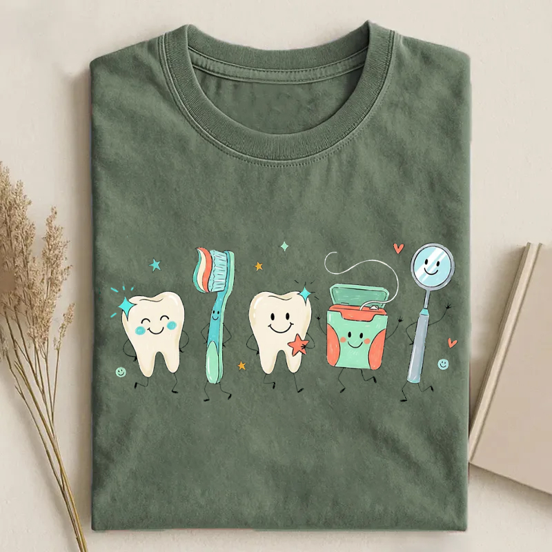 Funny Teeth Characters Dentists  T-Shirt