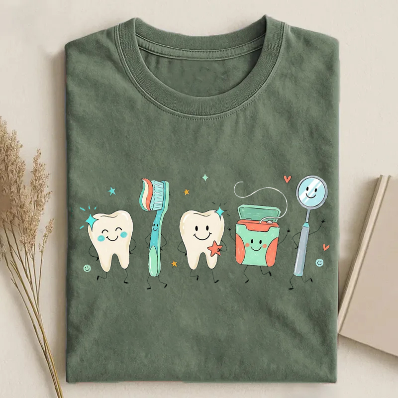 Funny Teeth Characters Dentists  T-Shirt