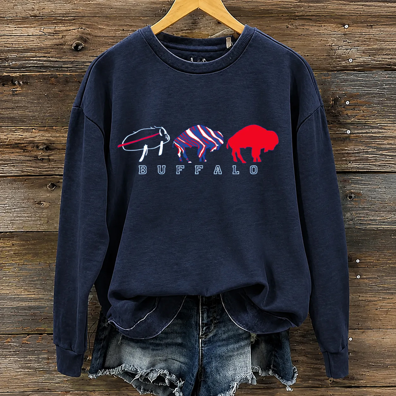 Retro Buffalo Football Sweatshirt