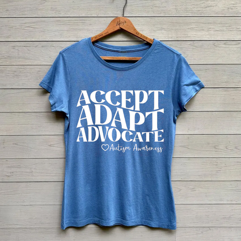Accept Adapt Advocate Autism Awareness T-Shirt