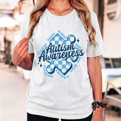 In April We Wear Blue For Autism Awareness T-Shirt