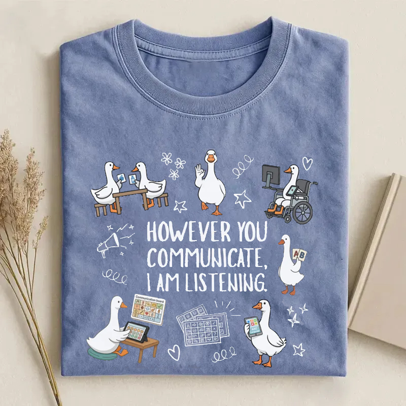 Sped Teacher Goose Inclusion AAC CommunicationsT-Shirt