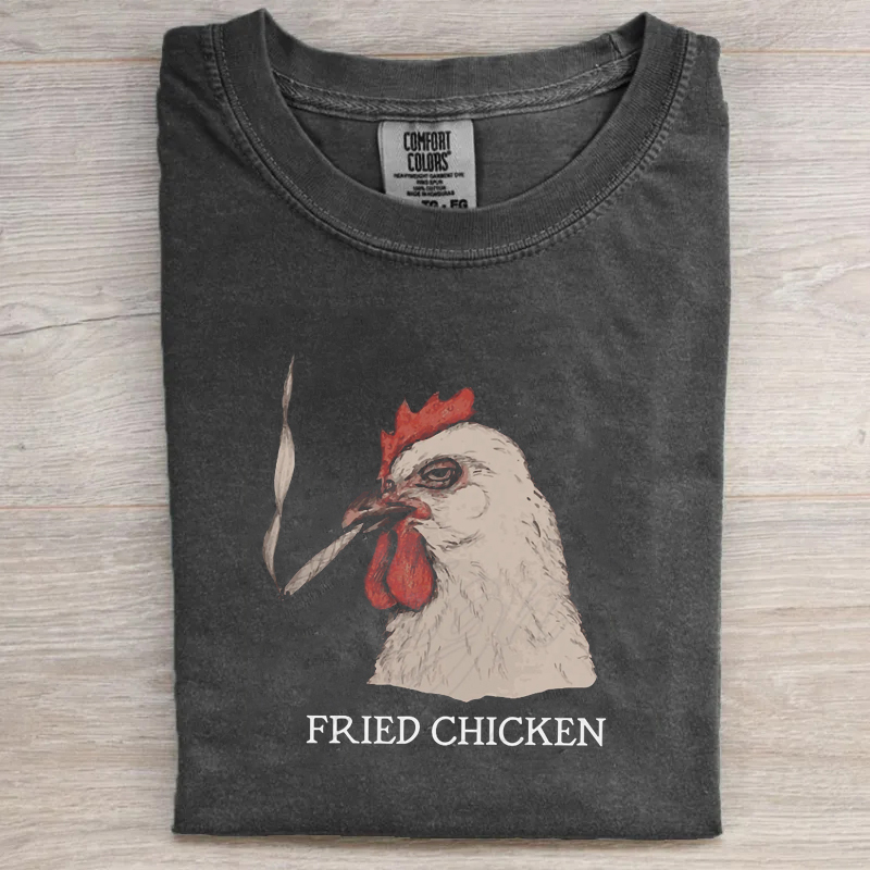 Fried Chicken Stoner Funny Weed T-shirt