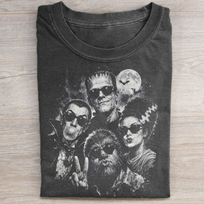 Retro Halloween Monster Selfie T-shirt