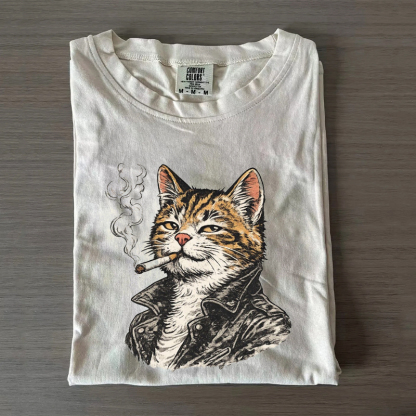 Funny Cat Smoking T-Shirt