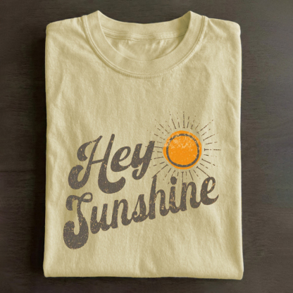 Be Kind Retro 70s Style Positivity Hey Sunshine T-Shirt