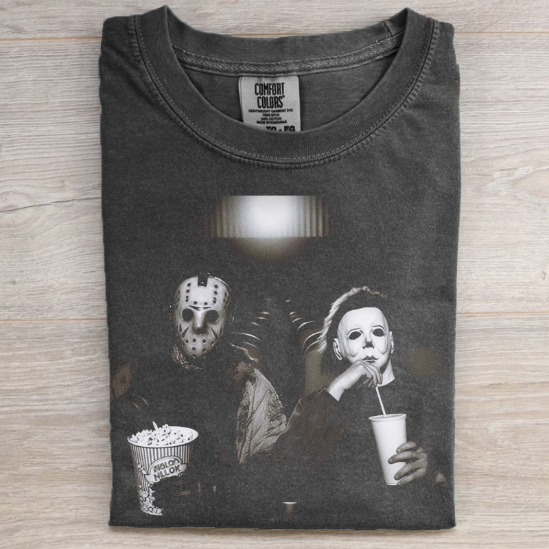 Retro Halloween Horror Movie Graphic T-Shirt