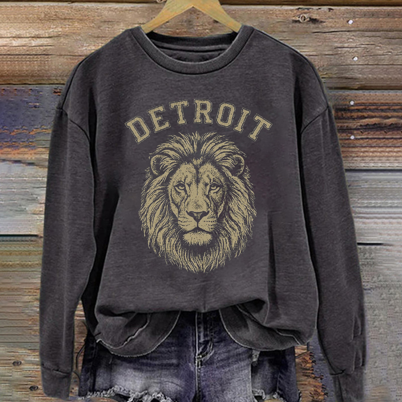 Retro Detroit Football Sweatshirt