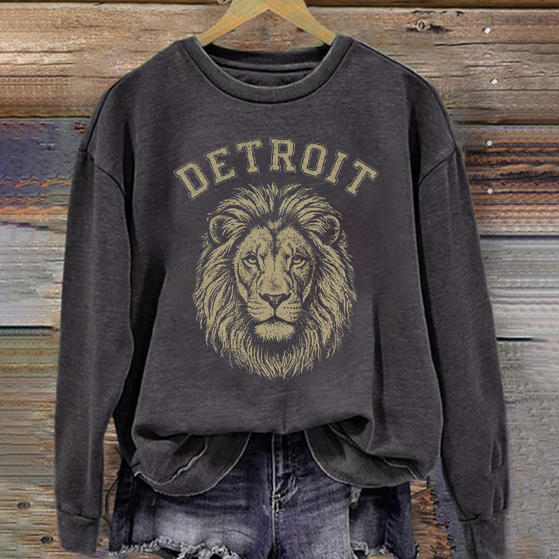 Retro Detroit Football Sweatshirt
