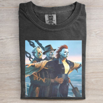 Retro Halloween Horror Movie Graphic T-Shirt