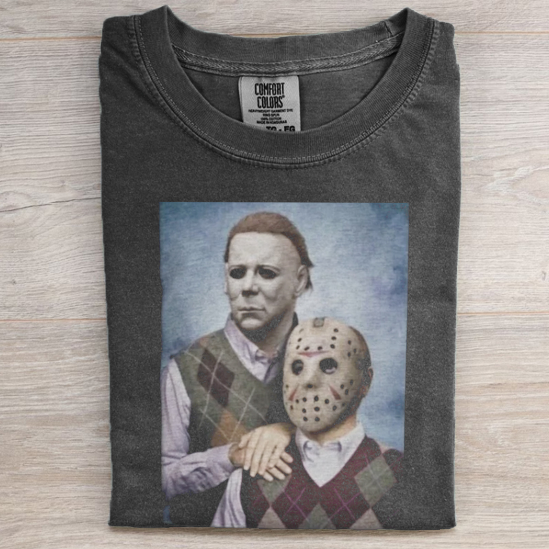 Retro Halloween Horror Movie Graphic T-Shirt