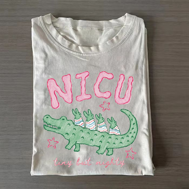 NICU Nurse Tiny But Mighty Later Gator T-Shirt
