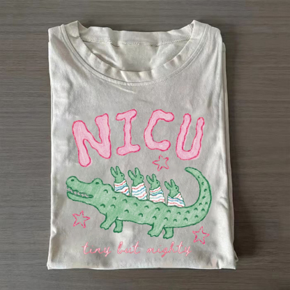 NICU Nurse Tiny But Mighty Later Gator T-Shirt