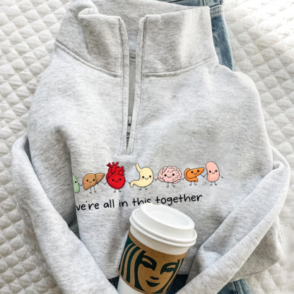 Organ Friends Nurse Quarter Zip Sweatshirt