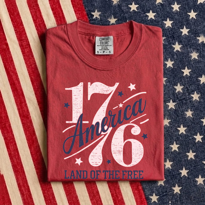  1776 America Land of the Free Fourth of July T-Shirt