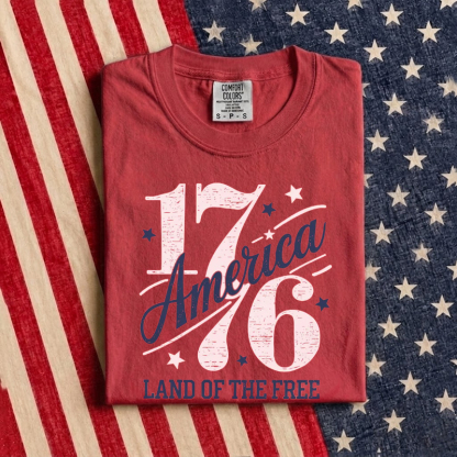  1776 America Land of the Free Fourth of July T-Shirt