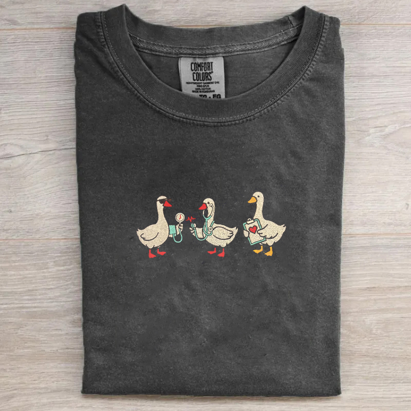 Embroidered Scrub Life Goose Nurse T-Shirt