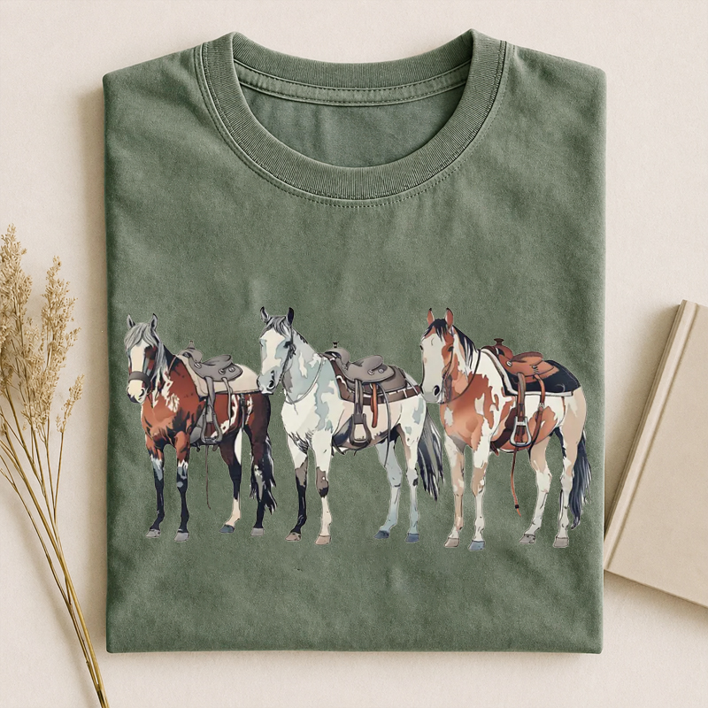 Cute Western Horses T-Shirt