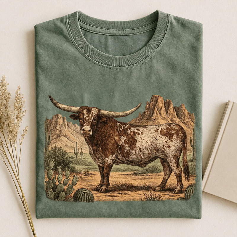 Western Longhorn  Boho Desert T-Shirt