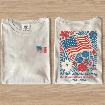 Floral USA 250th Anniversary T-Shirt