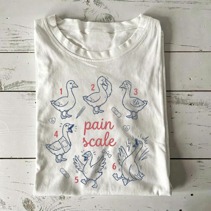 Pain Scale Goose Nurse Funny Nursing Humor T-Shirt