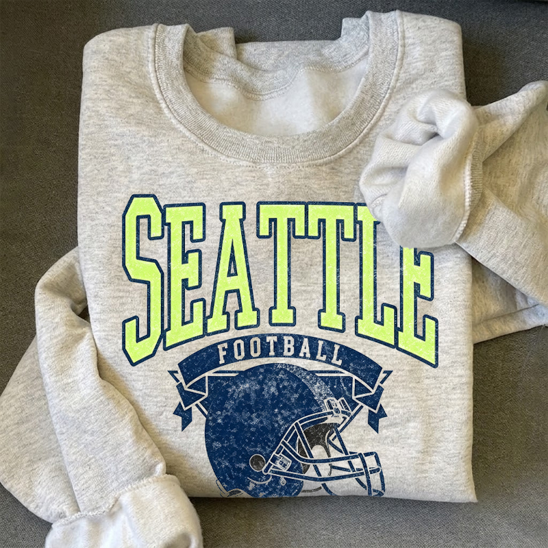 Vintage Seattle Football Game Day Sweatshirt