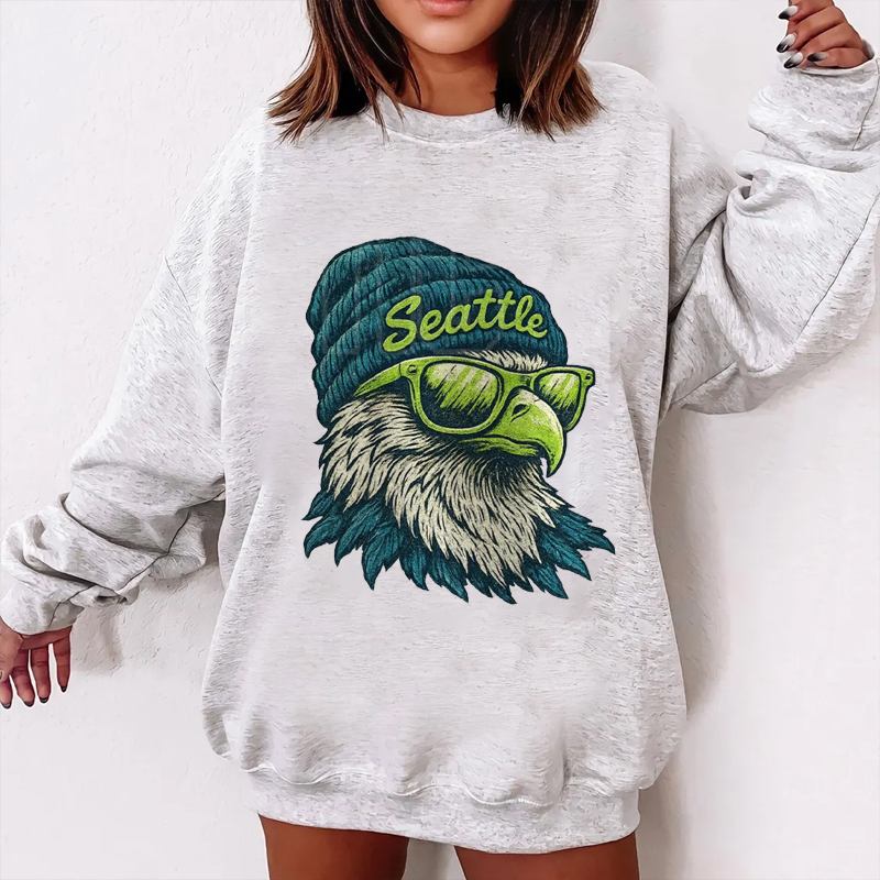 Retro Style Seattle Football Sweatshirt
