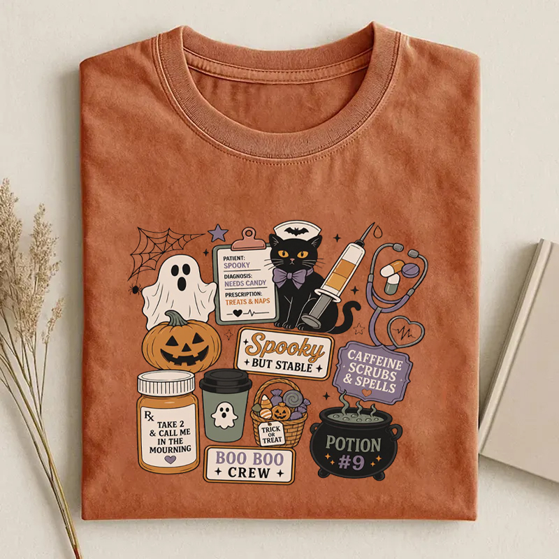  Halloween Nurse Spooky Nurse T-Shirt