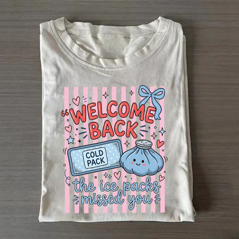Striped Welcome back to school nurse T-Shirt