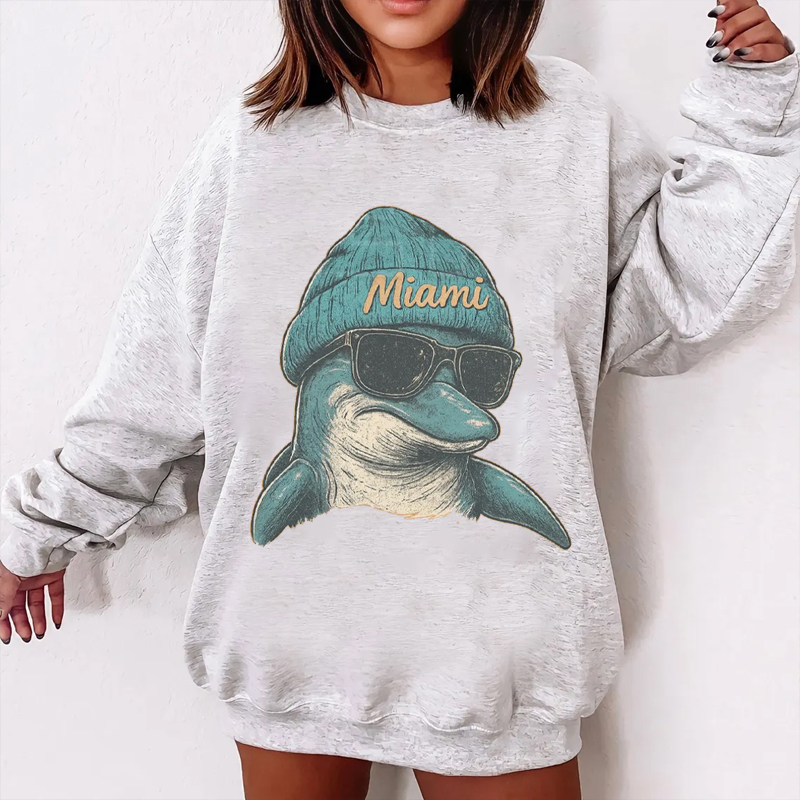 Retro Style Miami Football Sweatshirt