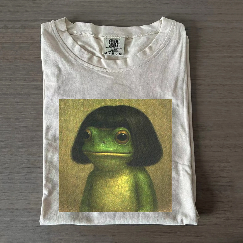 Frog with Bob Haircut Meme T-shirt