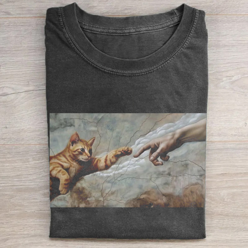 The Creation of Catdam Funny Cat T-Shirt