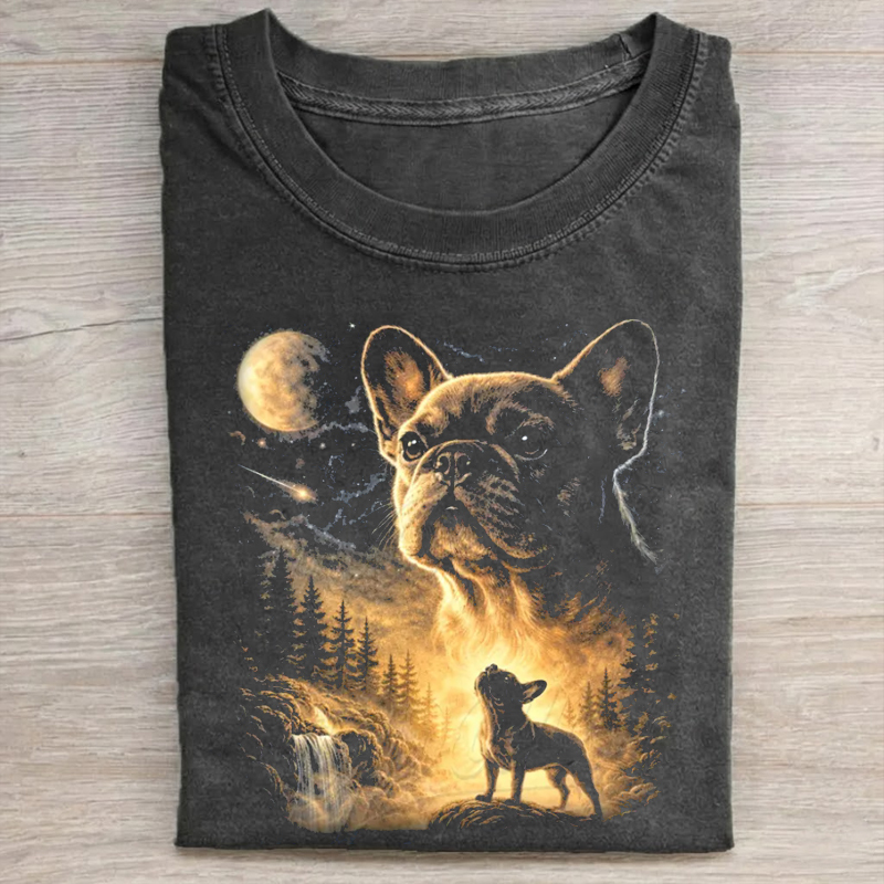 French Bulldog Howling To The Moon T-shirt